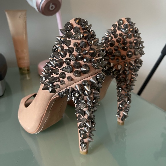 Sam Edelman Lorissa Peep Toe Pumps Nude 8.5 - Picture 4 of 6